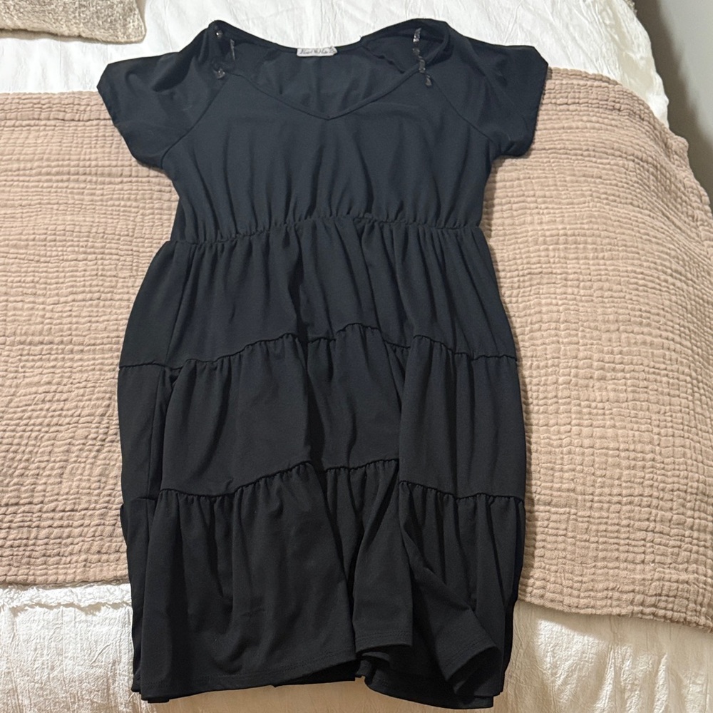 Heart Hips Black Mini Dress